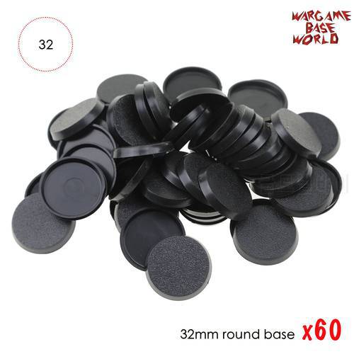 Lot-Of-60-32mm-Round-Bases-For-Games bases round plastic