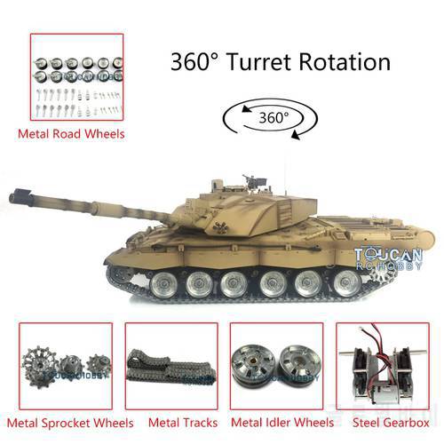 1/16 Heng Long Customize Ver Challenger II TK7.0 RC Tank 3908 360 Turret Metal Tracks TH12890-SMT1
