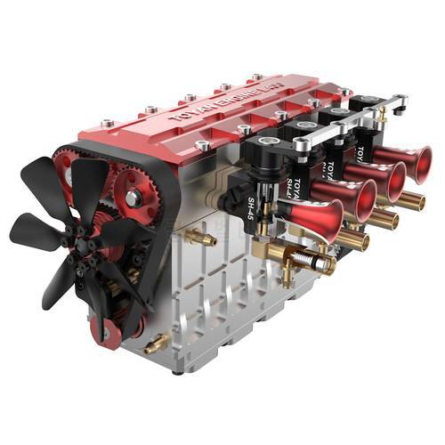 TOYAN FS-L400 14cc Inline Four-cylinder Four-stroke Water-cooled Nitro Engine Model DIY Assembly for 1:8 1:10 1:12 1:14 RC Model