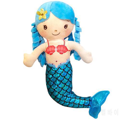 Funny Mermaid Soft Toys Bed Pillow Lightweight Parts Pretend Playing Dolls Children Accessories for Birthday Gifts