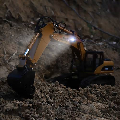 WLtoys RC All Metal Excavator Car Toys 16800 1/16 2.4G 23 Channel Road Construction Bulldozer With LED Light/Analog Sound/Smoke