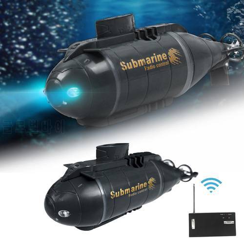 Electric Mini RC Submarine With LED Light 5 Colors Speed Boat Smart Submarine Boat Simulation Diving Toy For Children