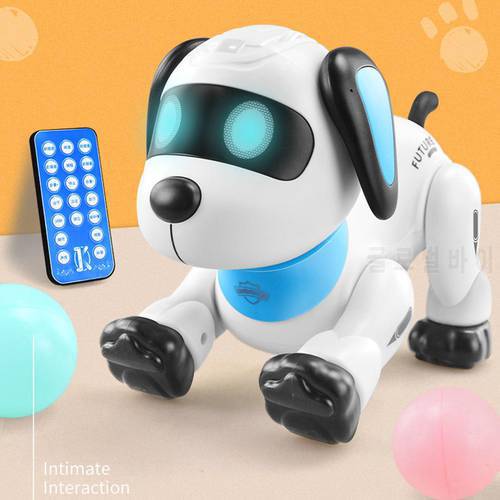 Electronic Animal Pets Remote Control Robot Dog Toys Robotic Stunt Puppy Toys Music Song Programmable Toy For Kids Birthday Gift
