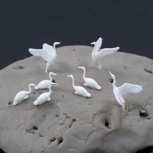 24pcs Model Train Railway plastic Birds Small figure Toy Red-crowned Crane 1:75 OO Scale New GY25075 model building kit