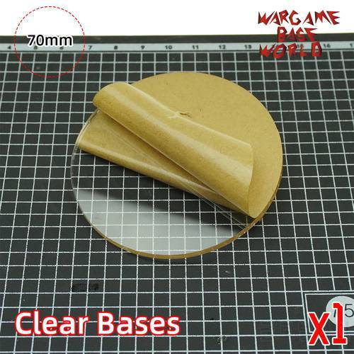 70mm round clear bases TRANSPARENT / CLEAR BASES for Miniatures