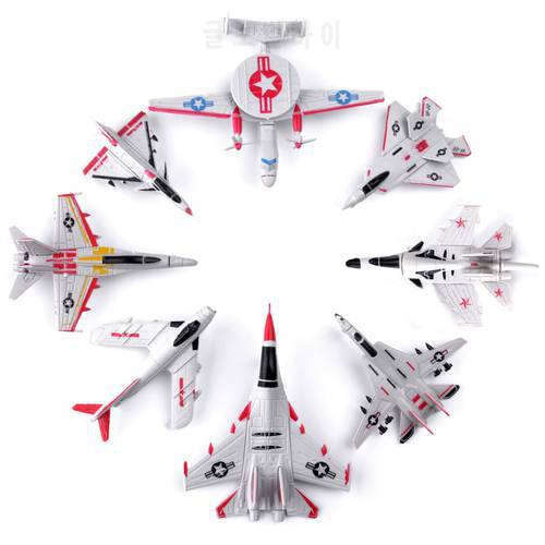 1PCS 4D Plastic Assembled Airplane Puzzle Assembling Military Fighter Toys For Children