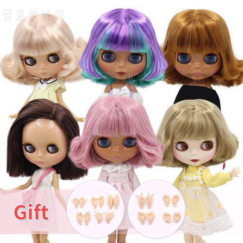 ICY DBS Blyth doll joint body short oil hair and tan white black skin special price icy Licca toy girl gift