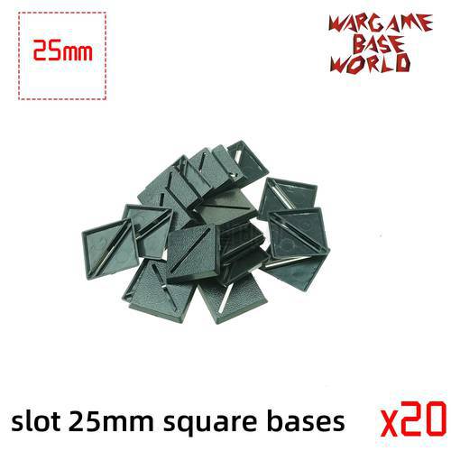 wargame base world - slot 25mm square bases
