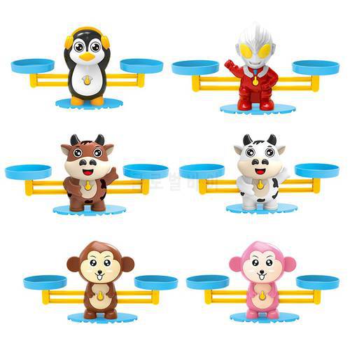 Montessori Math Toy Digital Monkey Balance Scale Number Board Game Kids Toy