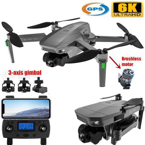 Professional 5G WiFi GPS Drones With 6K 3-Axis Gimbal Camera Fly 28mins Brushless motor Self Stabilization Quadcopter FPV Dron