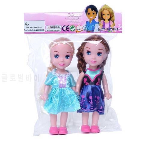 Original 16cm Frozen Princess Doll Anna Elsa Doll Children Boy Girl Toy Birthday Gift Environmental Safe