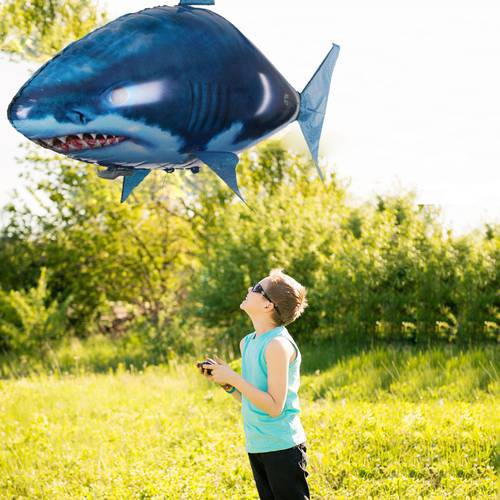 2022Remote Control Shark Toys Air Swimming Fish RC Animal Infrared RC Fly Air Balloons Clown Fish Toy Gifts Party Decoration