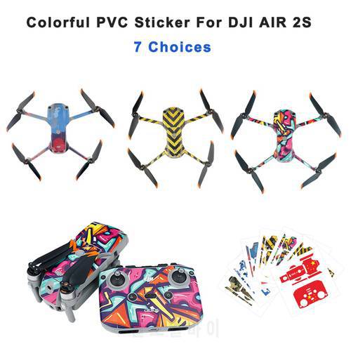 Full Set Sticker Skin For DJI Air 2S Drone Body/Battery/Drone Arm/Remote Control PVC Protective Stickers Drone Accessories