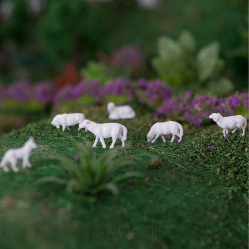 Simulation Mini Sheep And Dog Animals Model Scale 1:87 1:150 For Diy Sand Table Farm Scene Layout Diorama Materials 30Pcs