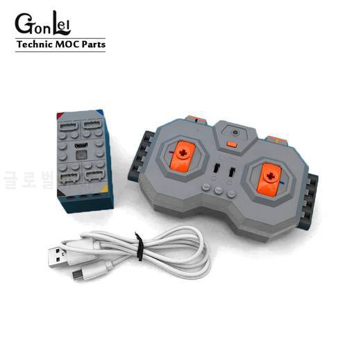 Multifunction Smart Lithium Battery + 4 Remote Control Lithium Battery Can Connect 4 PF 8878-1 54599 MOC Building Blocks