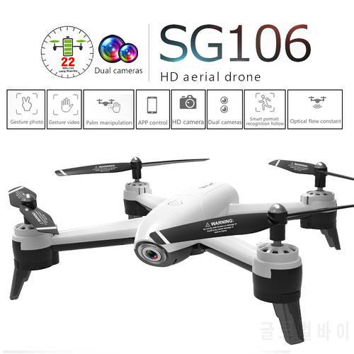 Dron Sg106 Wifi Fpv Rc Drone 4k Camera Optical Flow 1080p Hd Dual Camera Aerial Video Rc Quadcopter Aircraft Quadrocopterg30
