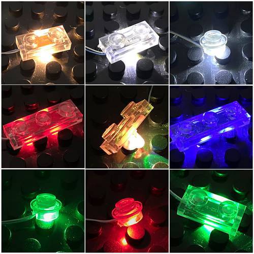 Lamp Pin Port Compatible With Building Block MOC Accessories Signal Led Light Toys High-Tech City Street DIY Remote Control Toys