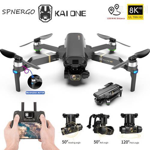 KAI ONE Pro GPS Drone 8K Dual Camera 3-Axis Gimbal Professional Anti-Shake Shoot Brushless Foldable Quadcopter RC Distance 1200M