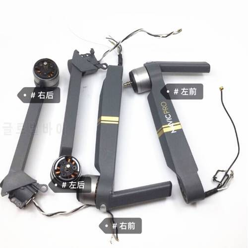 Original Front Back Left Right Mavic Pro Motor Arm With Cable Spare parts DJI Mavic pro Arm with motor Repair Accessories