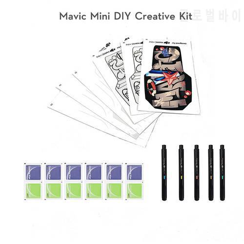 DJI Mavic Mini DIY Creative Kit Includes blank shell stickers and colorful markers for DJI MINI 2 /Mavoic mini