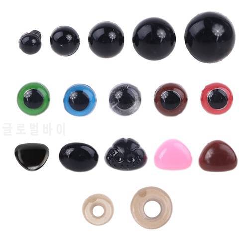 50pcs/set Triangle Nose Round Safety Eyes with Washers for Bear Puppet Dolls Toys Accessories