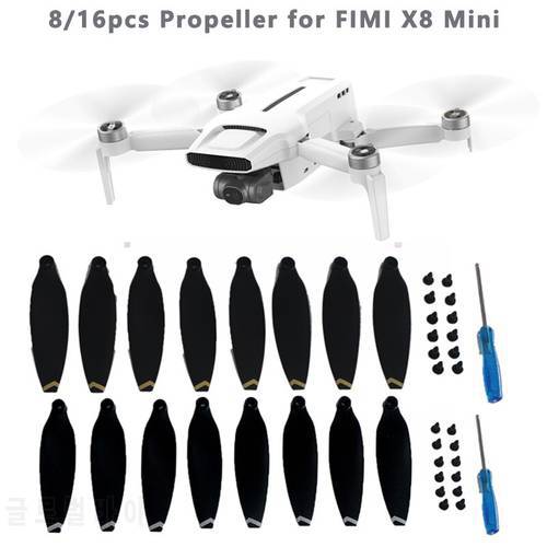 8PCS Propeller for FIMI X8 Mini Blade Props Spare Parts Quick-Release CW/CCW Propeller Guard for FIMI X8 Mini Drone Accessories