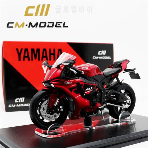 CM Model 1:18 2018/2019 YAMAHA R1 Red Black Diecast Motorcycle