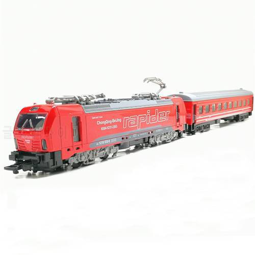 1/32 Alloy Double-section Tram Model Pull Back Locomotive Model Toys Car With Music Light Children Toy Gifts Free Shipping