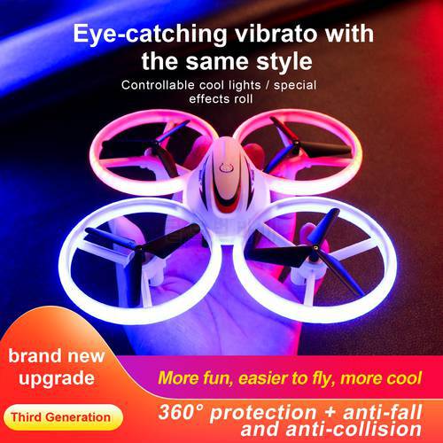 S123 Mini UFO RC Drone With LED Light Infrared Induction Fixed Height Quadcopter Model Professional Colorful Dron Toys for boys