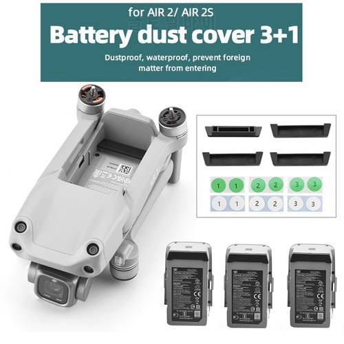 Drone Body Battery Port Protection Cover Dust-Proof Cap Shell for Dji Mavic Air 2 Accessories with Battery Serial Number Sticker