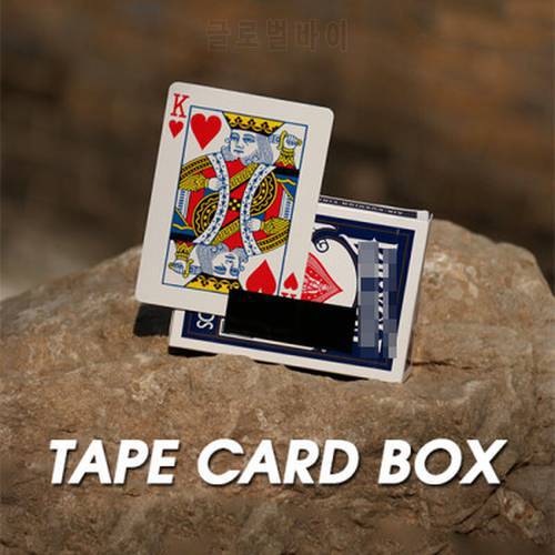 Tape Card Box Magic Tricks Playing Card IN/OUT the Card Box Magia Card Magician Close Up Street Illusions Gimmick Mentalism Prop