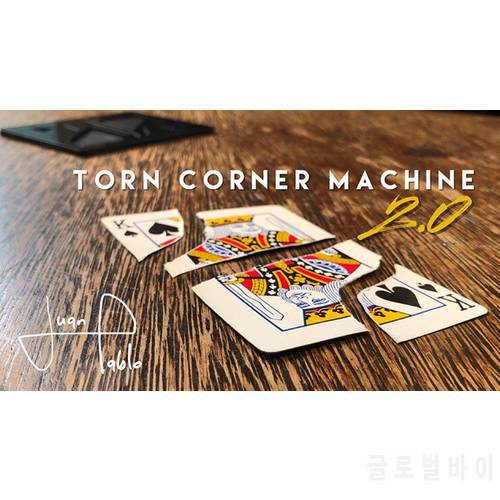 Torn Corner Machine 2.0 (TCM 2.0) Magic Tricks Selected Card Torn Magia Magician Close Up Street Illusions Gimmick Props Funny
