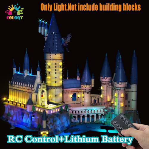 COLOQY LED Light Set Compatible With 71043 Hogwarts Castle Building Blocks RC control Lighting Toys For Children Christmas Gifts