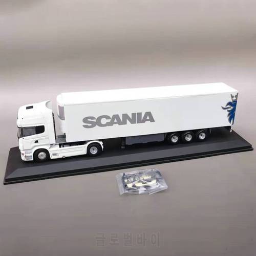 34CM 1:50 Scale SCANIA Container Semi-Trailer Trailer with Container Truck Model Alloy Diecast Model Toy Collectible Boys Toys