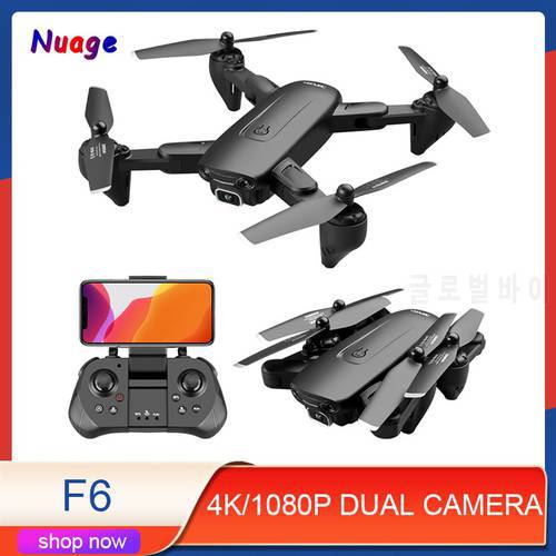F6 Dual Camera Drone Headless Mode Folding Four Axis Aerial Photography HD Professional 4k WIFI Function Transmission Real Time