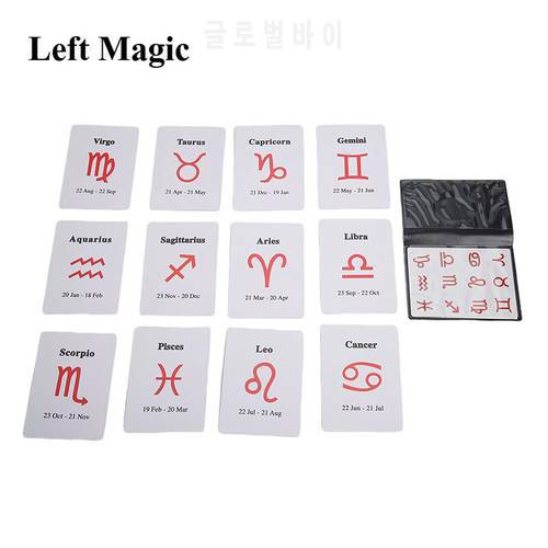 12 Constellation Prophecy Cards Magic Tricks Close Up Street Card Props Mentalism Illusion Comedy Puzzle Gimmick Accessories Toy