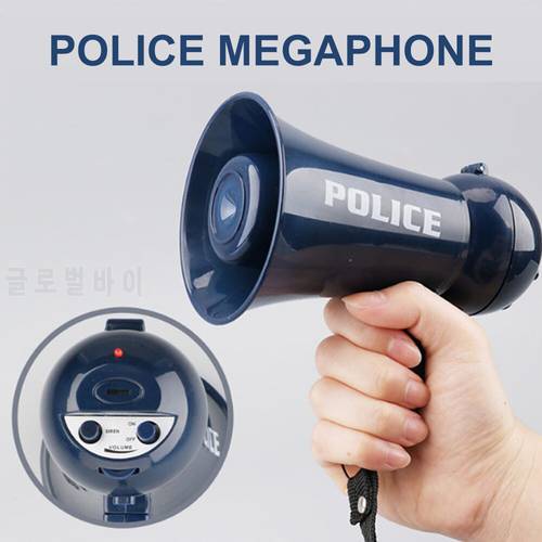 Simulation Policeman Megaphone Toy Role Play Police Speaker with Siren Sound Megaphone Pretend Play Toy for Costumes Parties