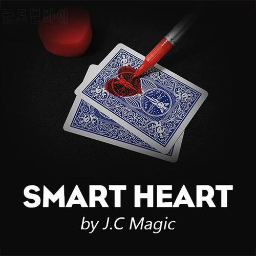 Smart Heart by J.C Magic Tricks Props Gimmicks Playing Card Easy To Do Close Up Show Professional Magician Bar Mentalism
