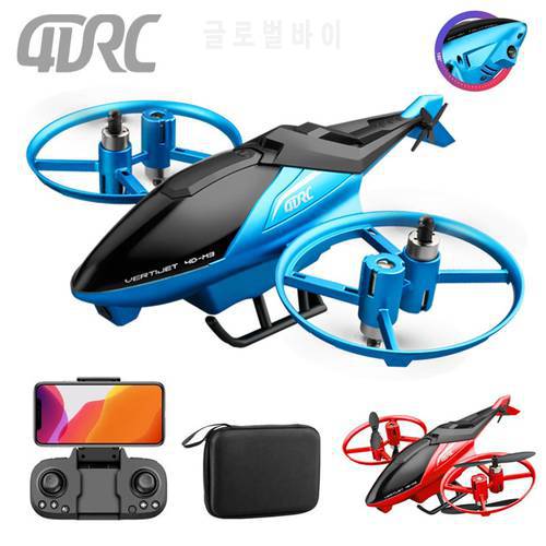 4DRC NEW M3 4.5CH RC Helicopter 2.4G 3D Aerobatics Altitude Hold Helicopter with Camera Remote Control drone Toys with Blue/Red