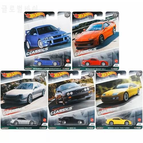 Hot Wheels Car Culture Circuit 98 Honda Prelude Mitsubishi 3000GT VR-4 Nissan 300zx Twin Turbo 1:64 Scale Alloy Car Toy FPY86