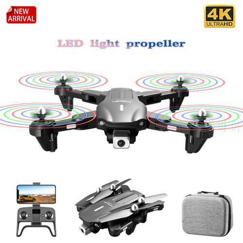 New Drone K106 4K HD Profesional Camera With LED Light propeller Visual Obstacle Avoidance Optical Flow Foldable Quadcopter