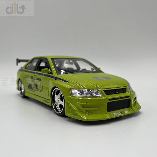 JADA 1:24 Diecast Car Model Toy Mitsubishi Lancer Evolution Miniature Vehicle Replica For Collection