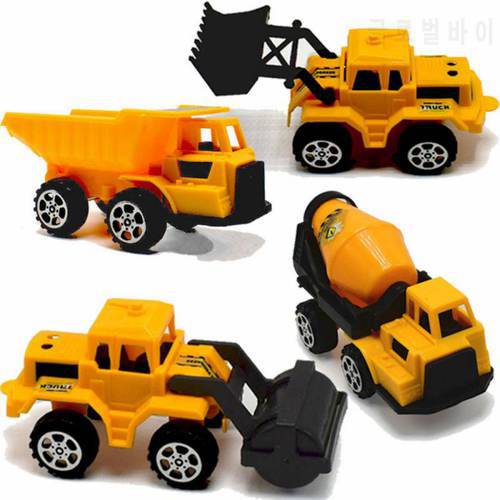 1/2/4pcs Car Model Toy Engineering Construction Truck Excavator Excavator Car Car Toy Boy Birthday Gift