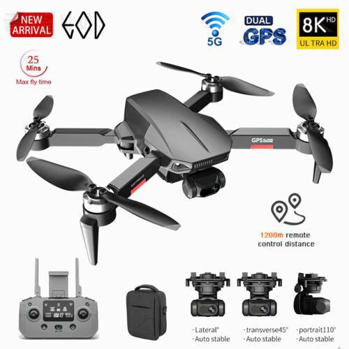2022 New Dual GPS Drone 4k Profesional 8K HD 5G Camera 3-Axis Gimbal EIS Anti-shake Aerial Brushless Motor Photography Foldable