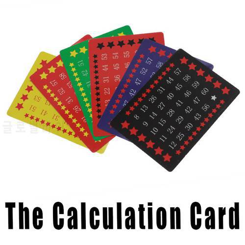 1set The Calculation Telepathy Card Magic tricks Props Easy To DoMentalism Tricks Magie Professionnelle Illusion gimmicks