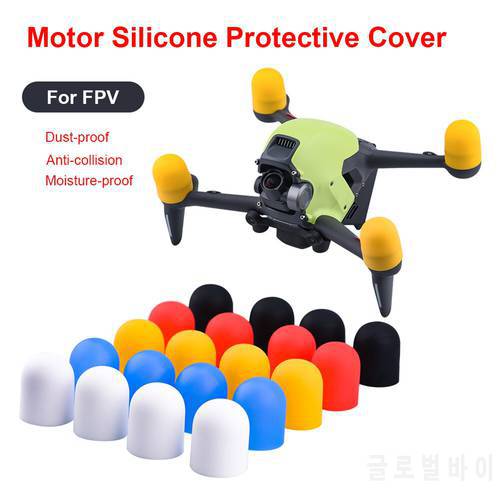 for DJI FPV Motor Cover Silicone Motor Cap Guard Protector Case for DJI FPV Drone Accessories Red Black Blue White