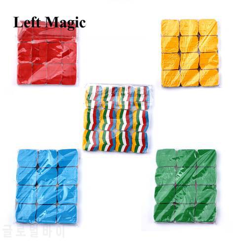 12PCS=one Set Colorful Snowflakes Paper Magic Tricks Snow Storm Magic Paper For Magic Show Magician Accessories Classic Toy
