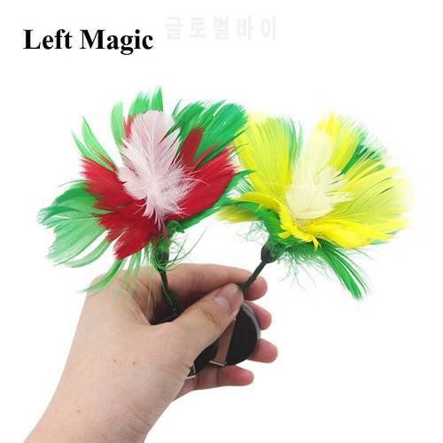 Feather Flower Disappearing Magic Tricks Close-Up Street Stage Magic Props Illusions Gimmick Accessories Comedy