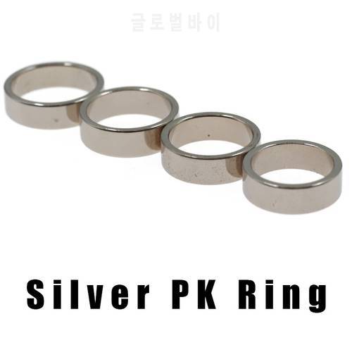 Silver PK Ring Strong Magnetic Rings 18/19/20/21mm Magnet Coin Finger Decoration Close Up Show Magic Tricks Props gimmicks