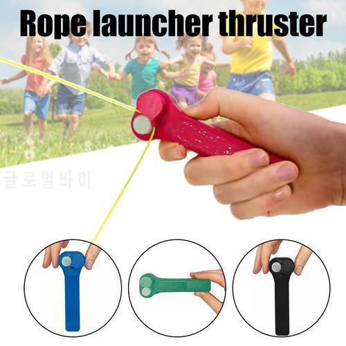 Creative Rope Launcher Propeller ZipString with Rope String Controller Portable Party Flavor Fun Electric Toy for All Ages